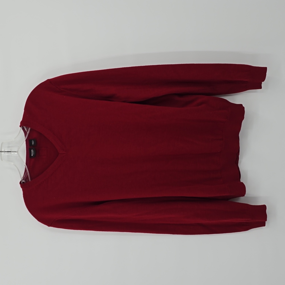 Hugo Boss Red Slim Fit Wool V- neck Men's Sweater Size L
